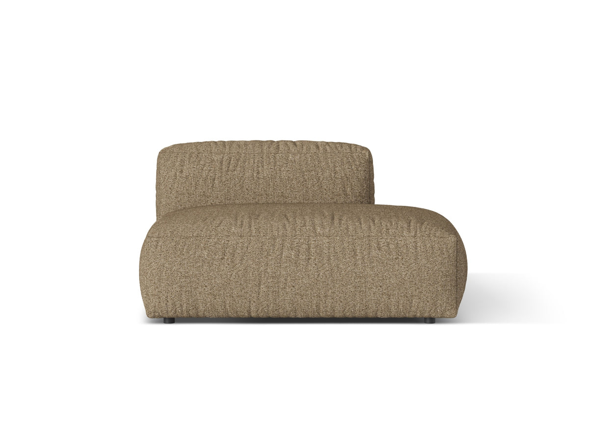 Martina — Sofa Cappuccino (Monet Cappucino) Black Plastic Right