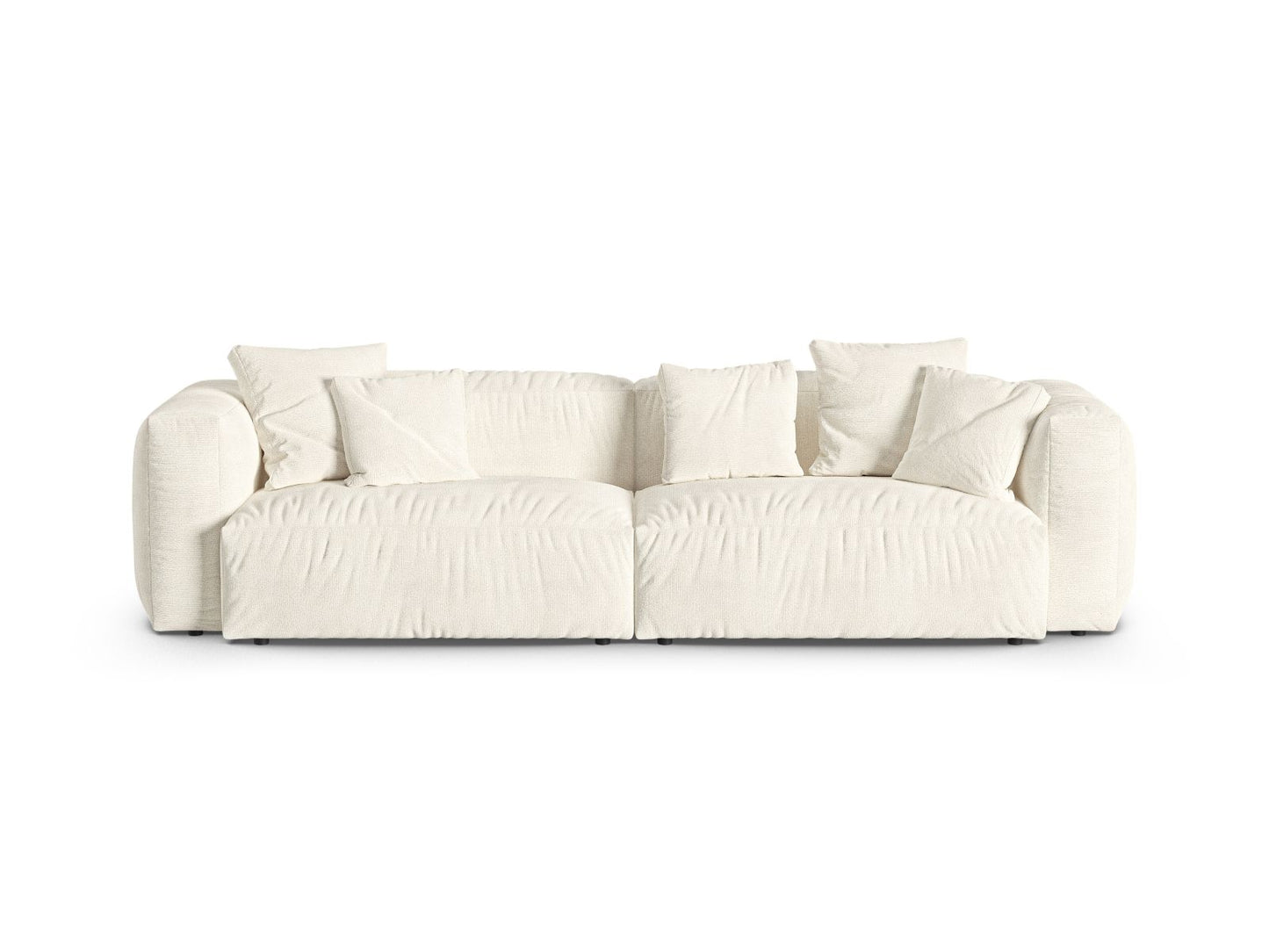 Martina — Sofa Ivory (Monet Nata) Black Plastic