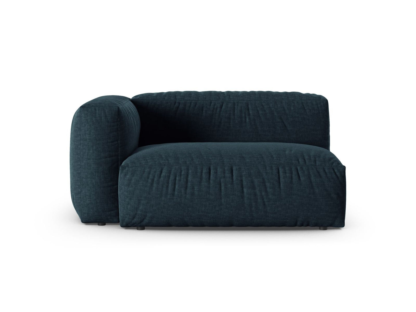 Martina — Modular Sofa Blue Jeans (Boston Ocean) Black Plastic