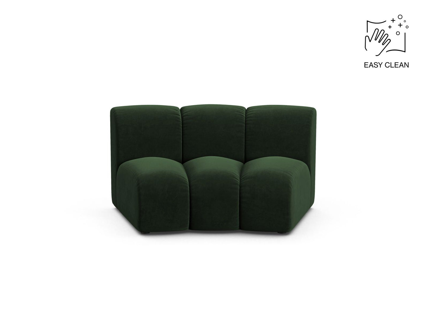 Lupine — Modular Sofa Bottle Green (Venus 2940) Black Plastic