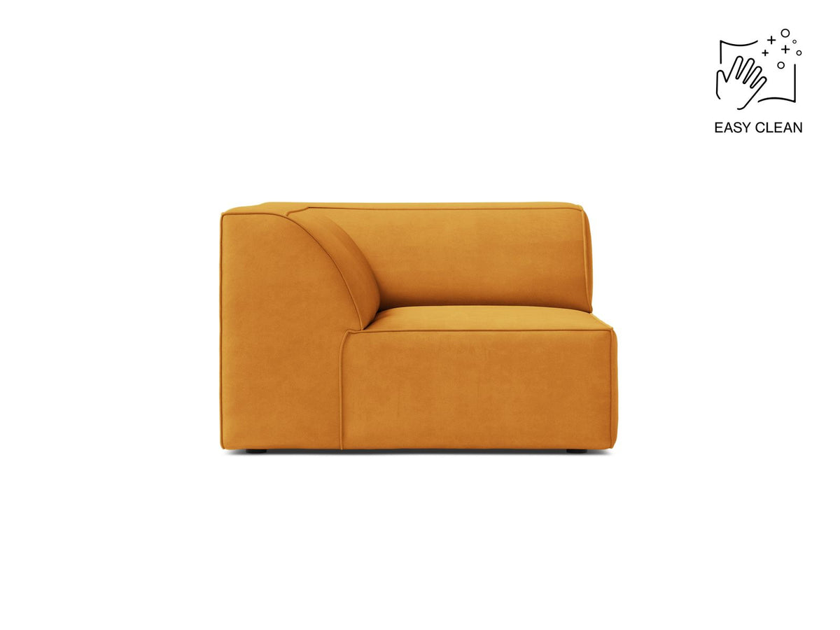 Jodie — Modular Sofa Yellow (Venus 2917) Black Plastic
