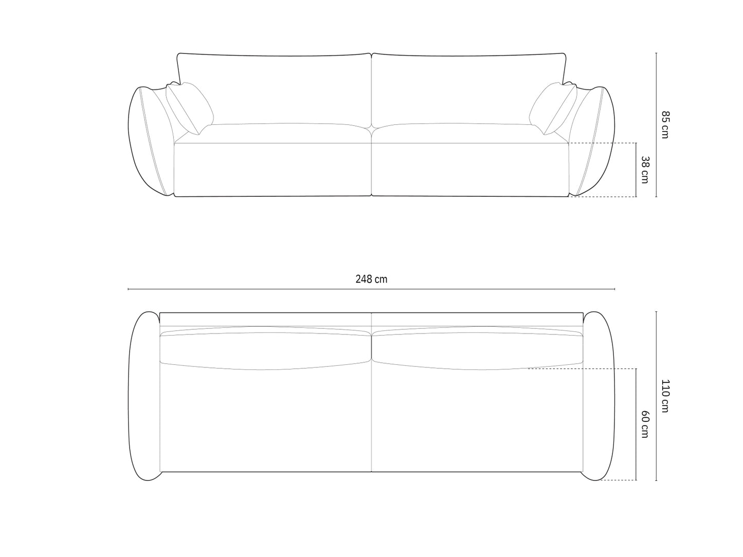 Kaelle — Sofa (248,0 x 110,0 x 85,0 cm)