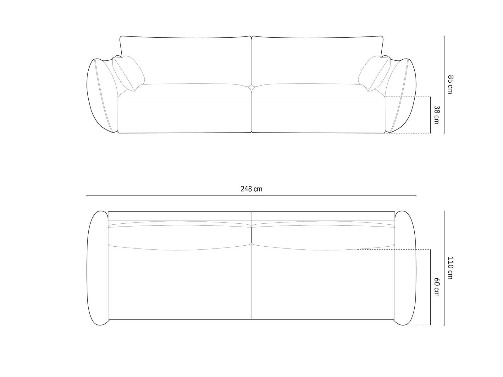Kaelle — Sofa (248,0 x 110,0 x 85,0 cm)