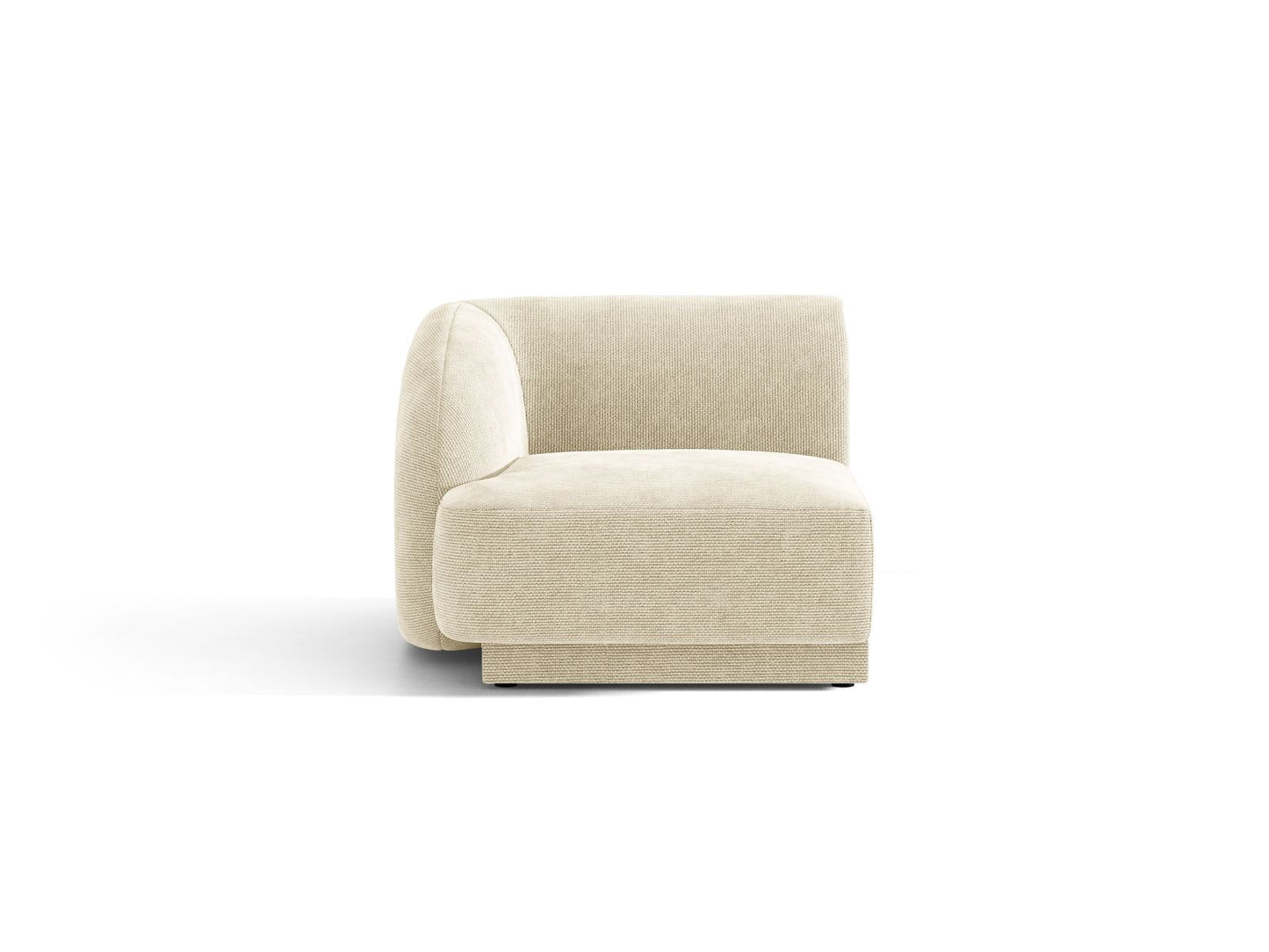 Miley — Modular Sofa Light Beige (Haga 23) Black Plastic Left