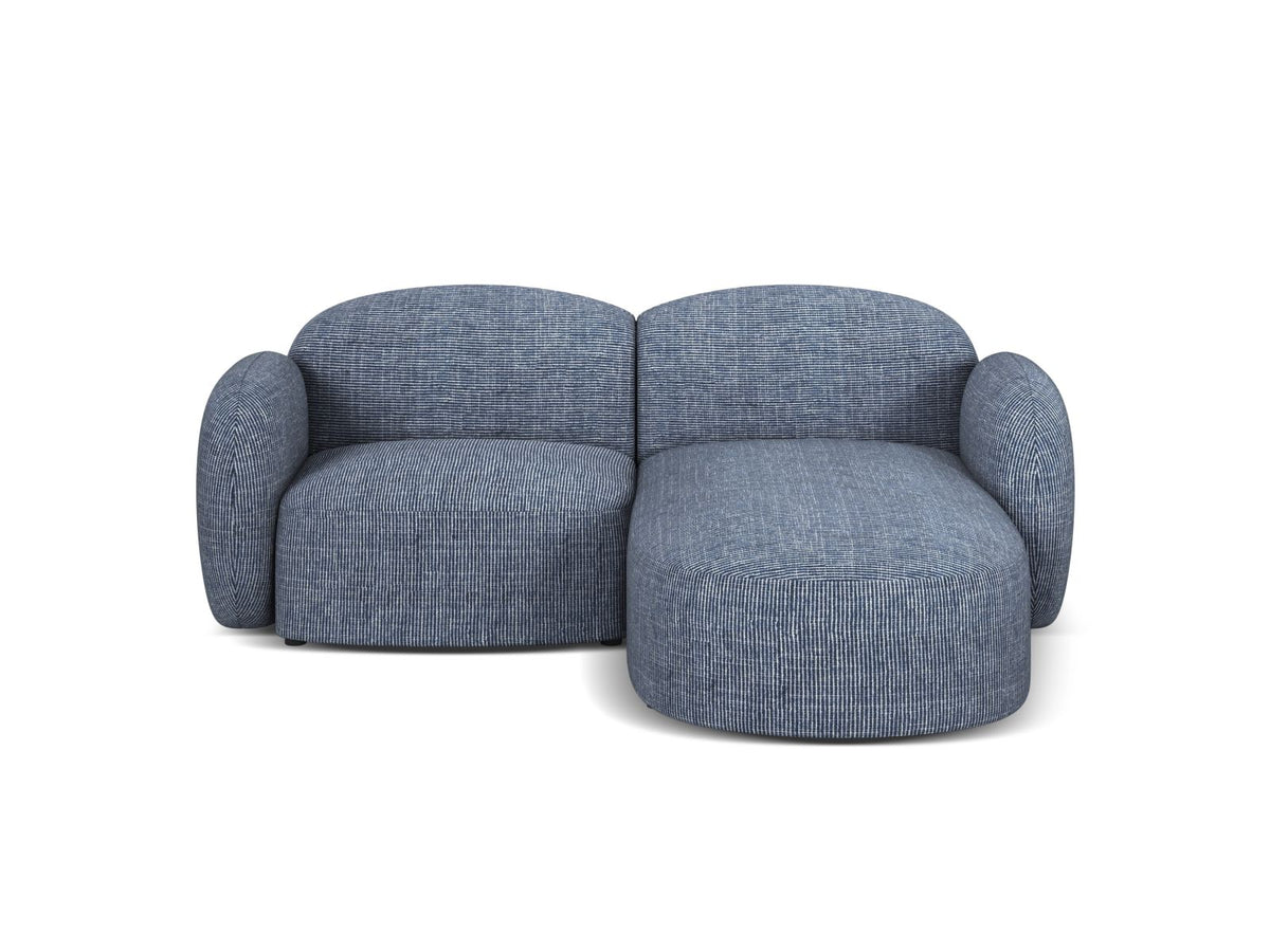 Blair — Corner Sofa Blue Melange (Baltimore Marine) Black Plastic Right