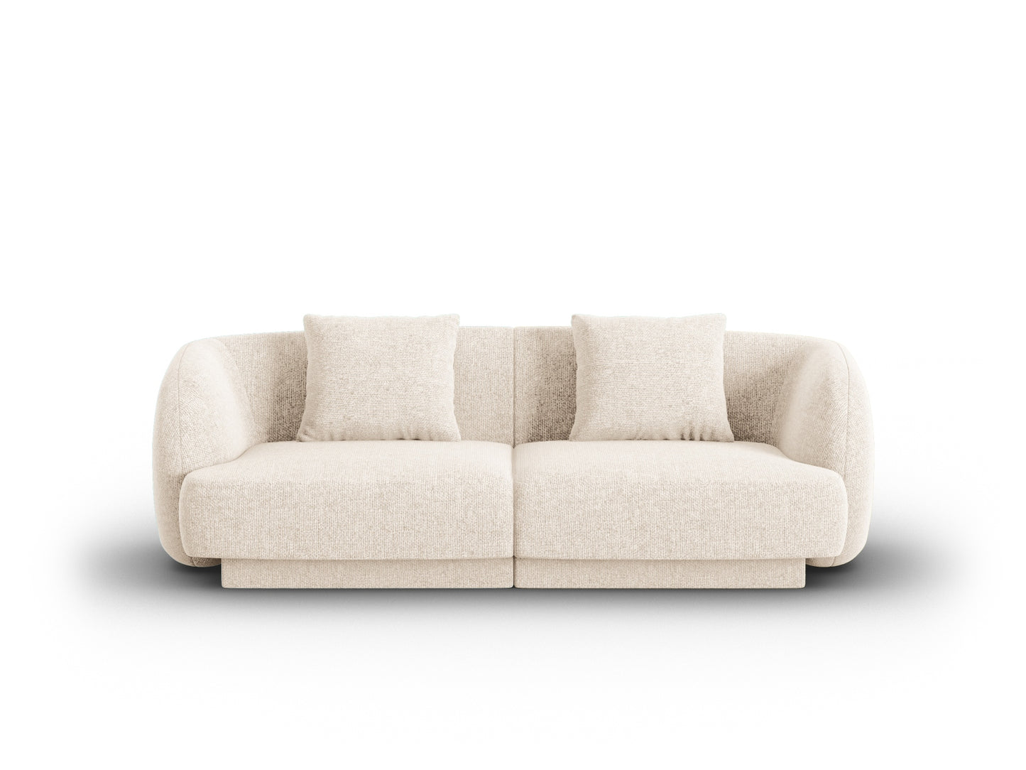Tulum — Sofa Light Beige (Haga 23) Black Plastic