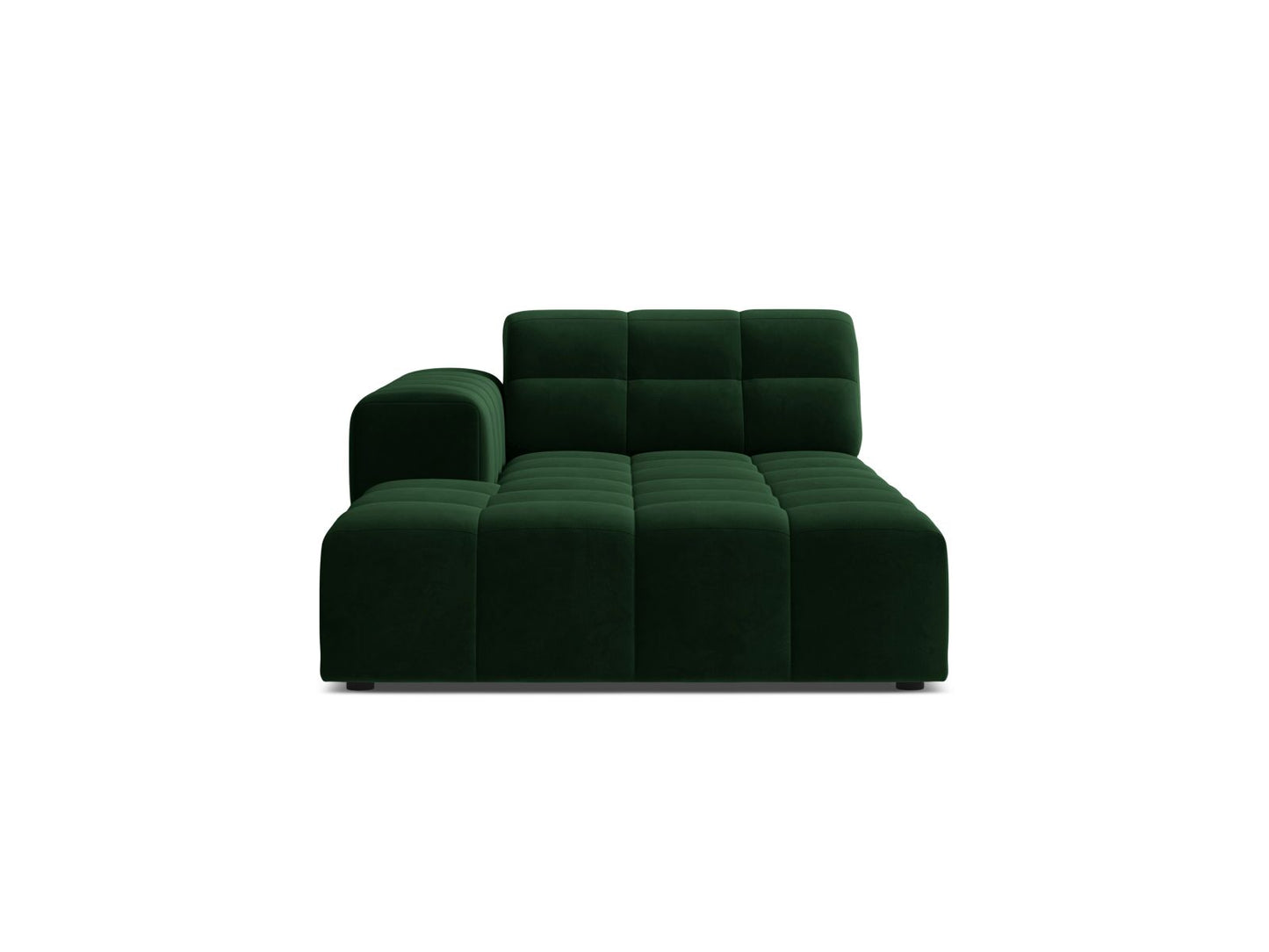 Jennifer — Chaise Longue (108x167x78 cm) Bottle Green (Bluvel 78) Left