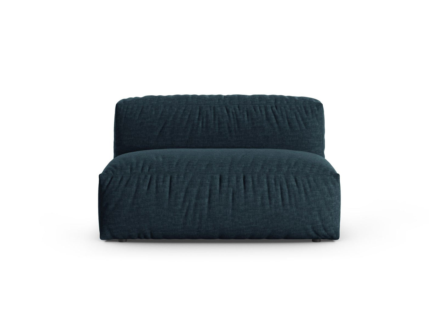Martina — Modular Sofa Blue Jeans (Boston Ocean) Black Plastic