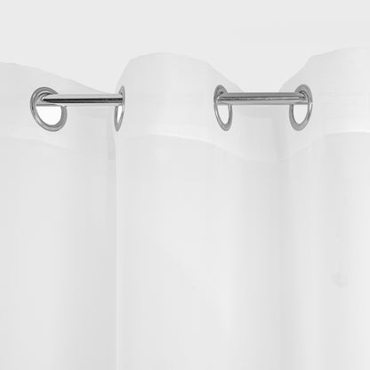 B2 Essentials Swiss Voal White Curtain with Rings 300x160 cm