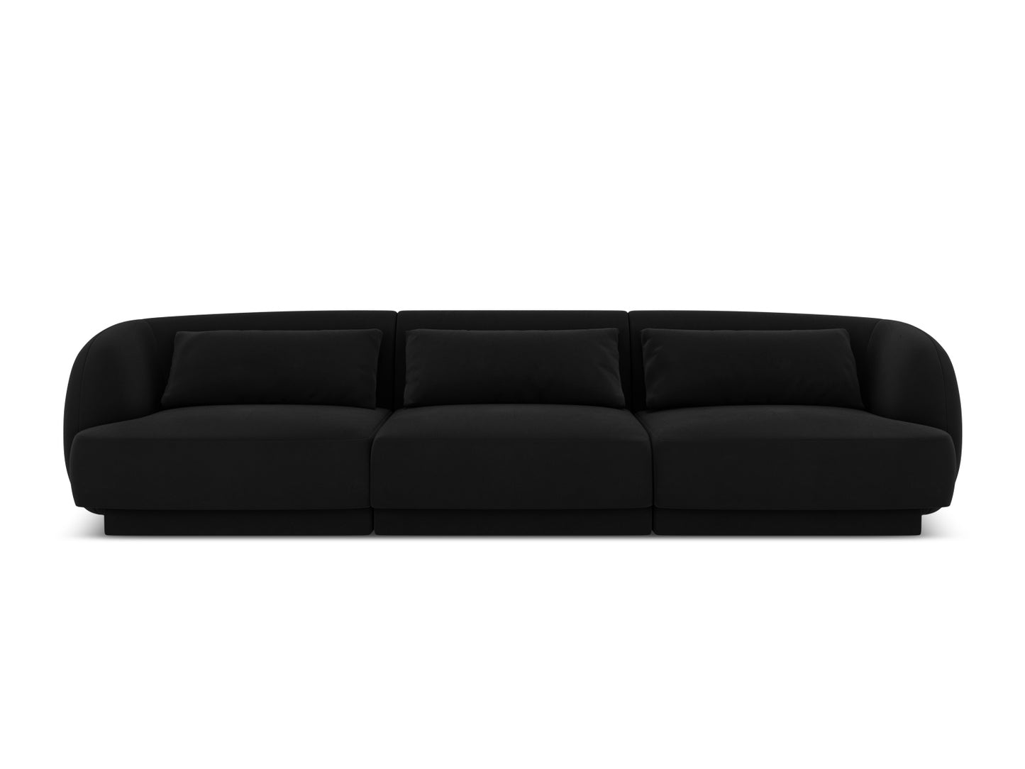 Tulum — Sofa Black (Bluvel 19) Black Plastic