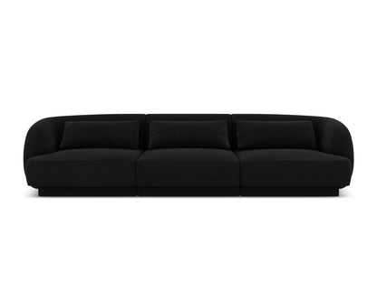 Tulum — Sofa Black (Bluvel 19) Black Plastic