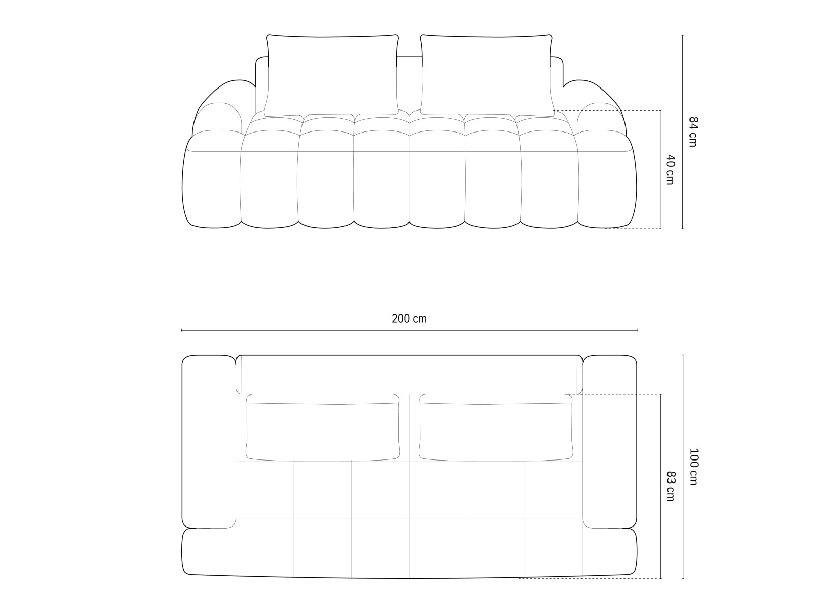 Linz — Sofa (200x100x84 cm)