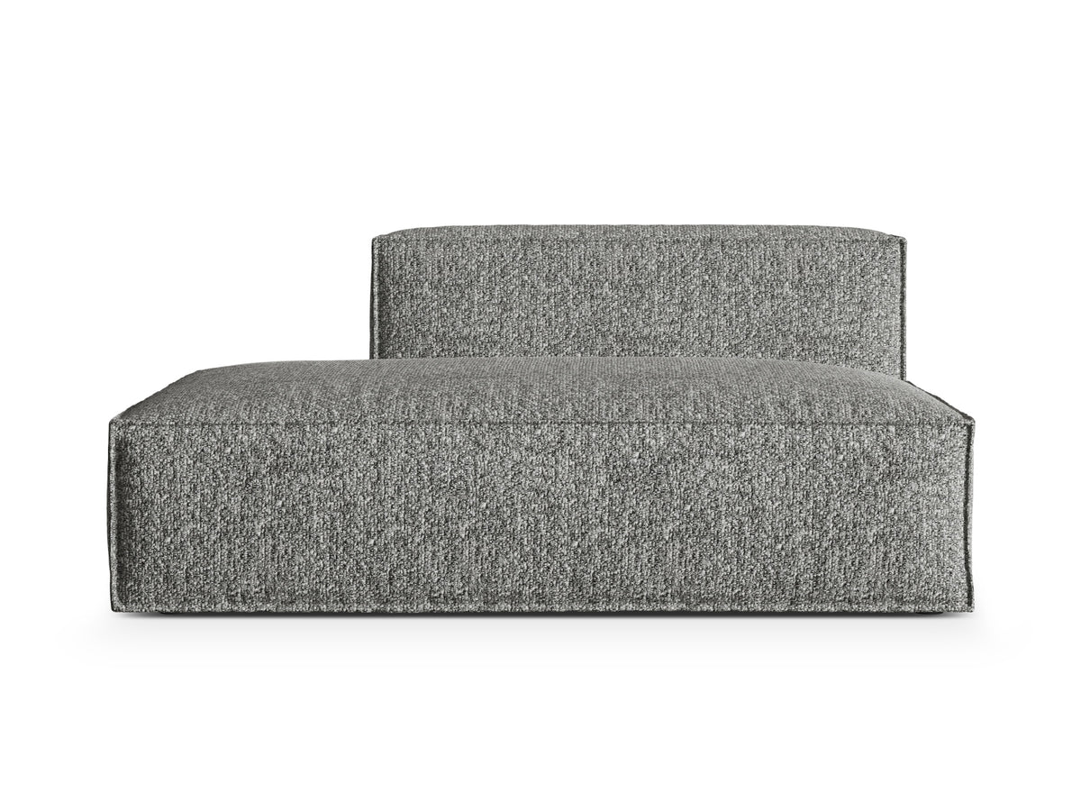 Nuria — Modular Sofa Graphite (Monet Graphite) Black Plastic Left