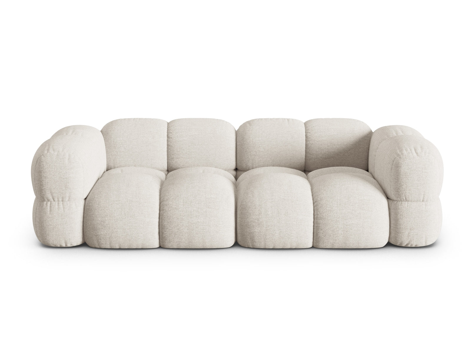 Loretto — Beige diivan (Sorella 03) Must plastik