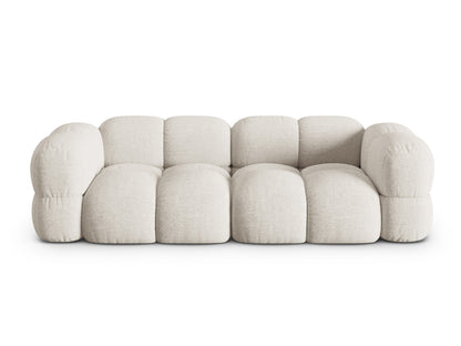 Loretto — Beige diivan (Sorella 03) Must plastik