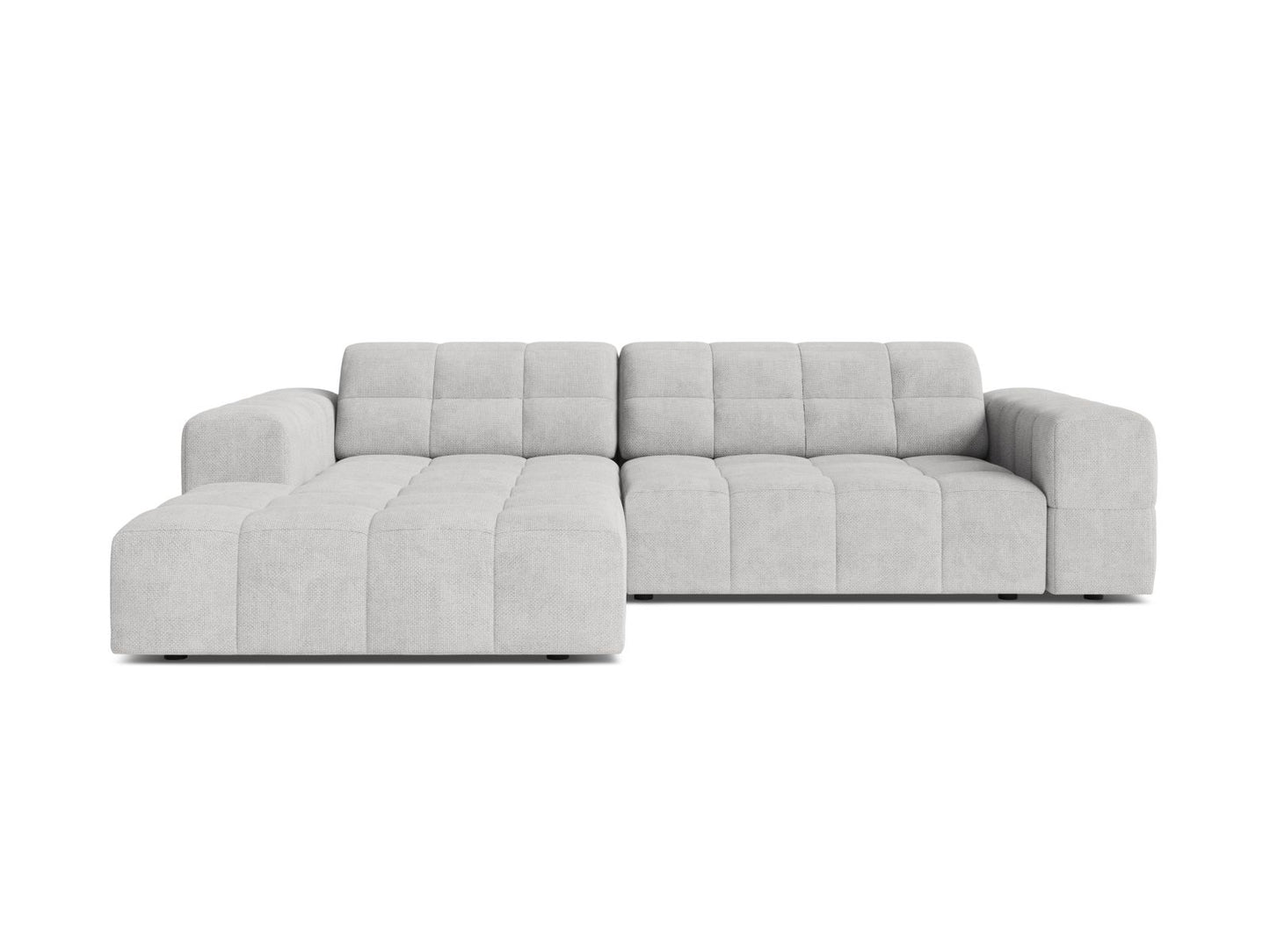 Jennifer — Corner Sofa (234x167x78 cm) Silver (Eden 17 Silver) Left