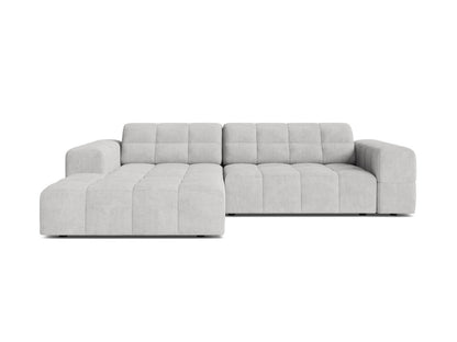 Jennifer — Corner Sofa (234x167x78 cm) Silver (Eden 17 Silver) Left