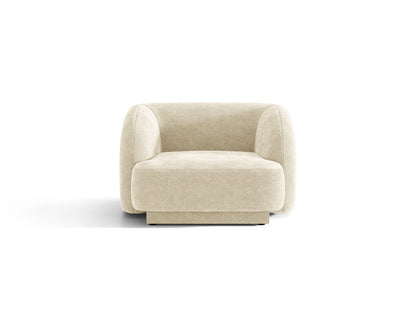 Miley — Armchair Light Beige (Haga 23) Black Plastic