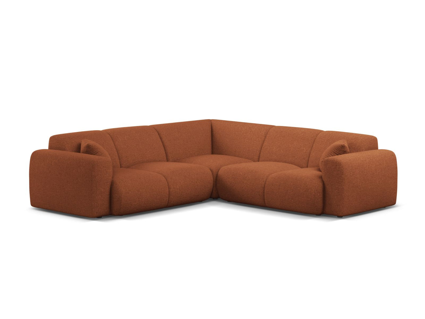 Molino — Corner Sofa Brick (Eden 10 Terra) Black Plastic