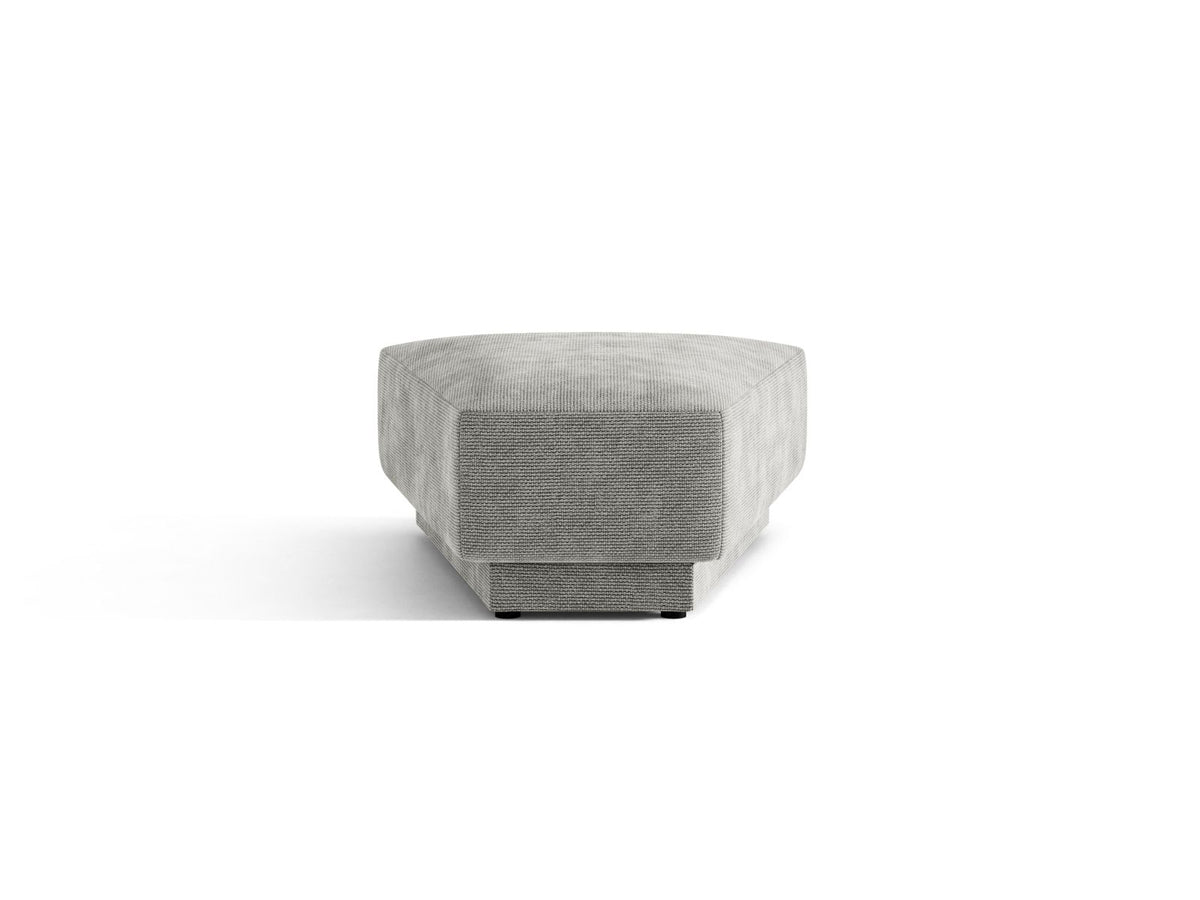 Miley — Pouf Light Grey (Eden 18 Grey) Black Plastic