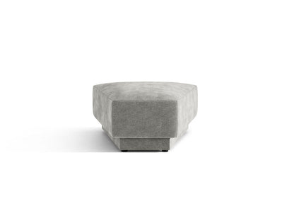 Miley — Pouf Light Grey (Eden 18 Grey) Black Plastic