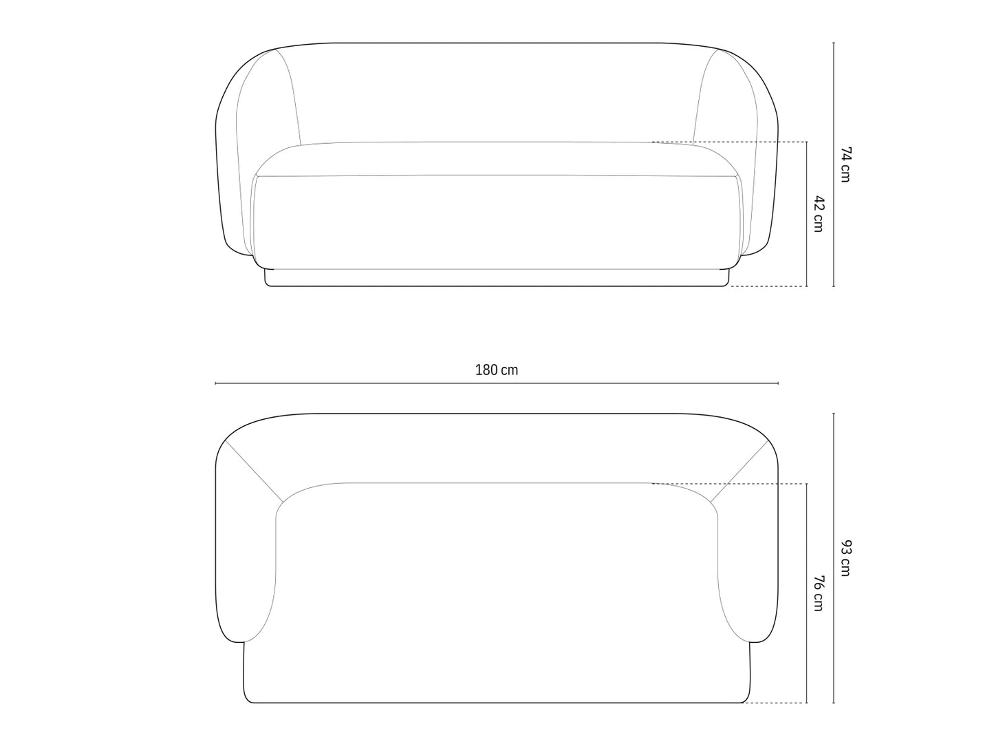 Gomera — Sofa (180x93x74 cm)