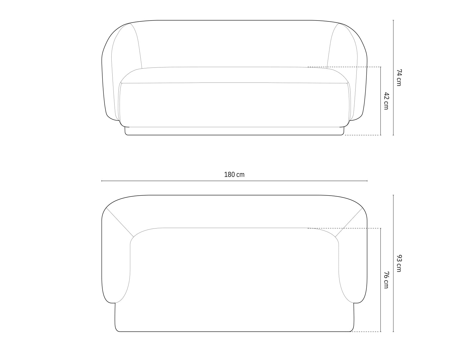 Gomera — Sofa (180x93x74 cm)