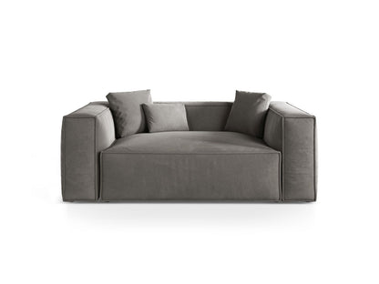 Aveiro — Sofa Grey (Casino Stone) Black Plastic