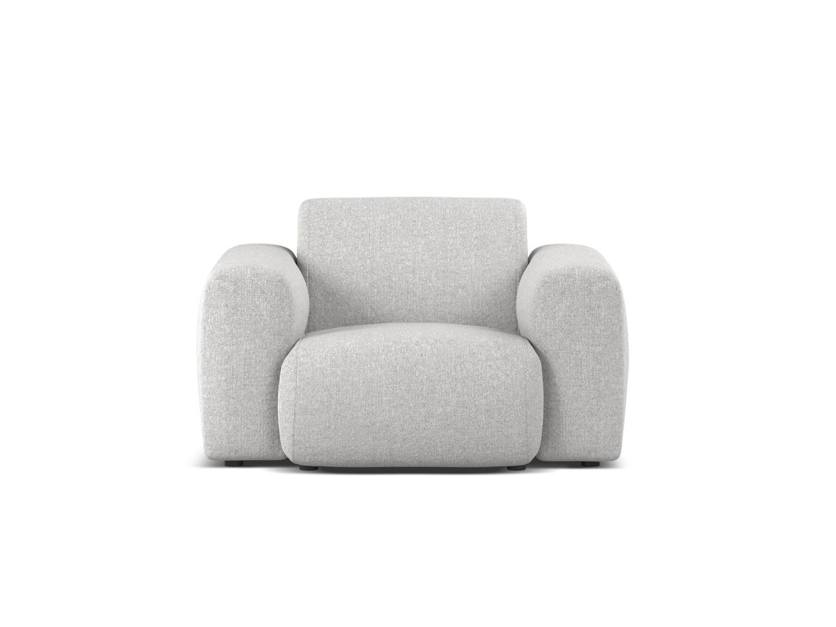 Molino — Armchair Silver (Eden 17 Silver) Black Plastic