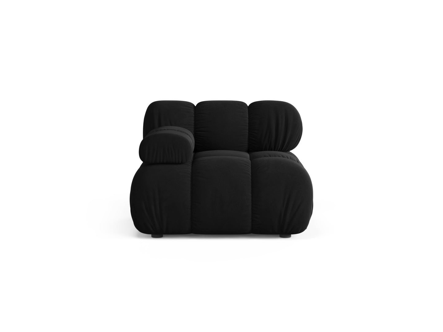 Bellis — Modular Sofa (94x94x70 cm) Black (Bluvel 19) Left