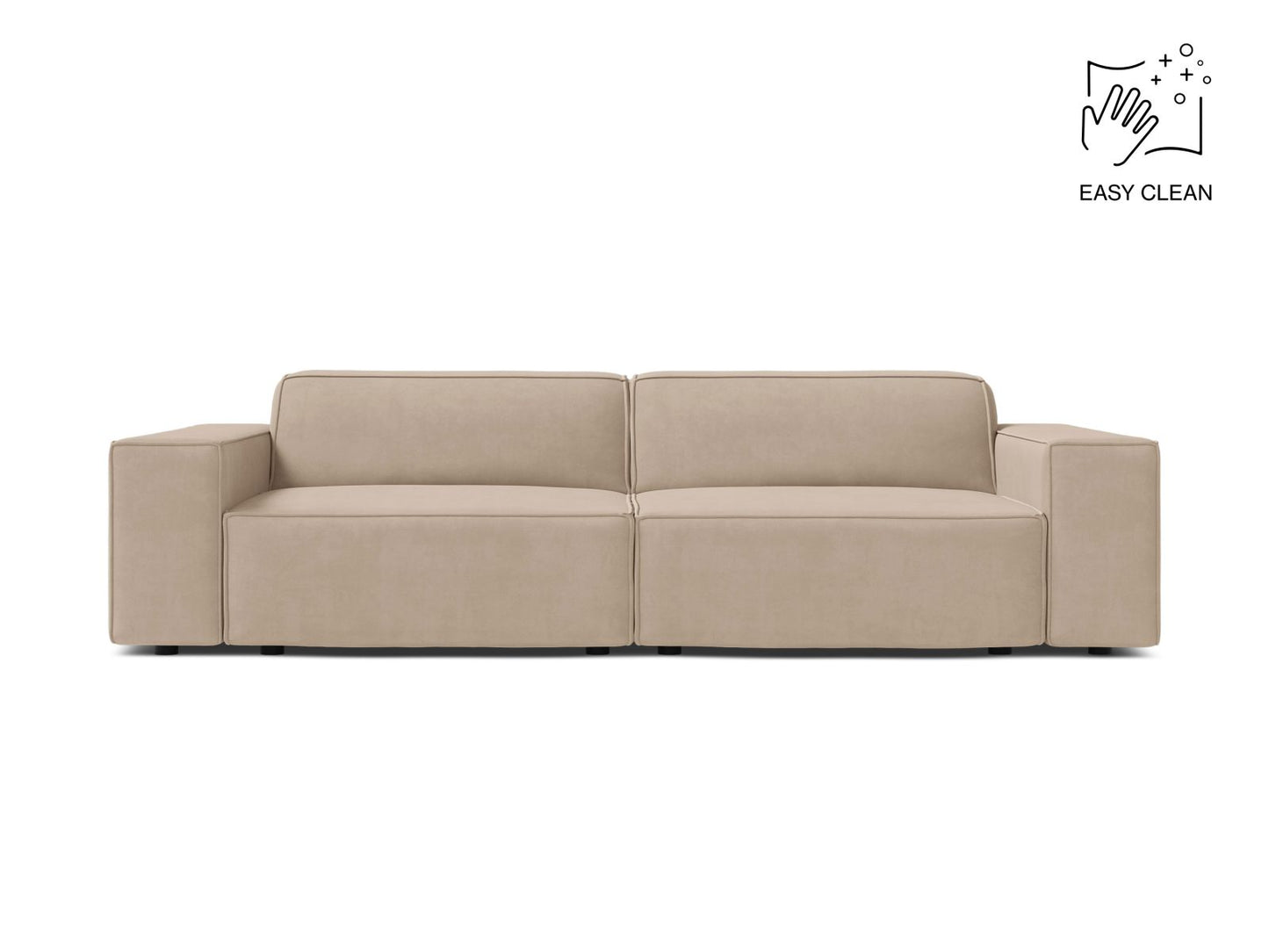 Jodie — Sofa Beige (Venus 2928) Black Plastic
