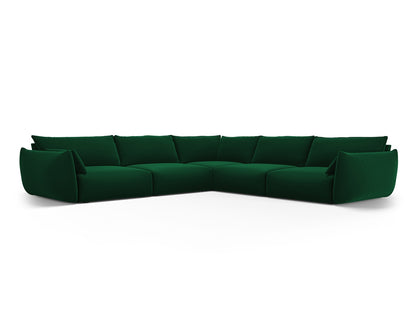 Matera — Corner Sofa Bottle Green (Salvador 7) Black Plastic