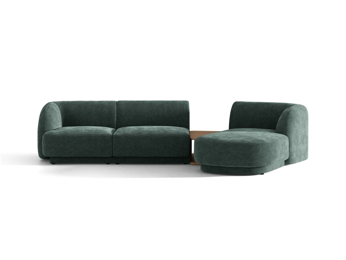 Miley — Sofa Petrol (Haga 78) Black Plastic Right