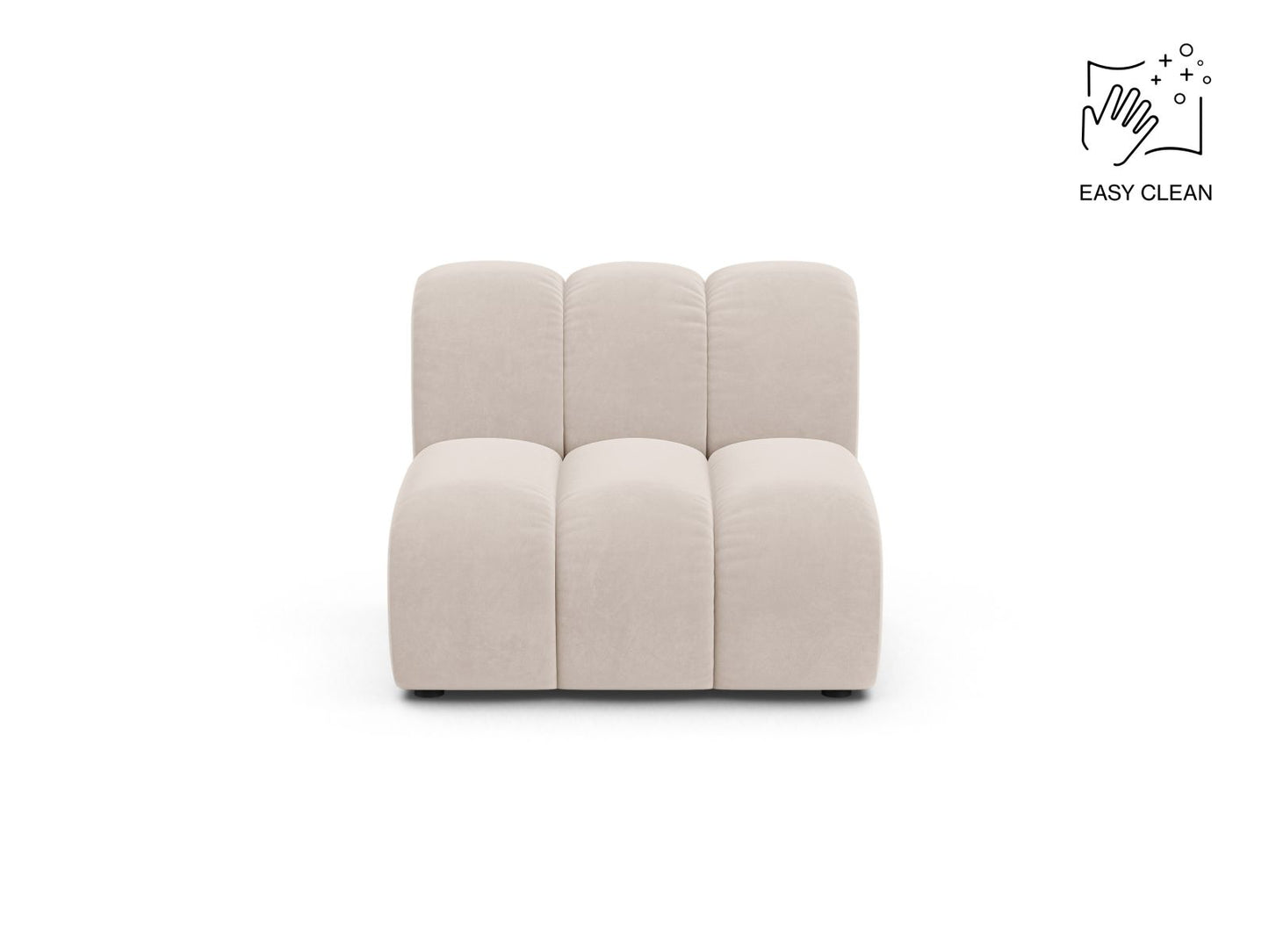 Lupine — Modular Sofa Light Beige (Venus 2927) Black Plastic