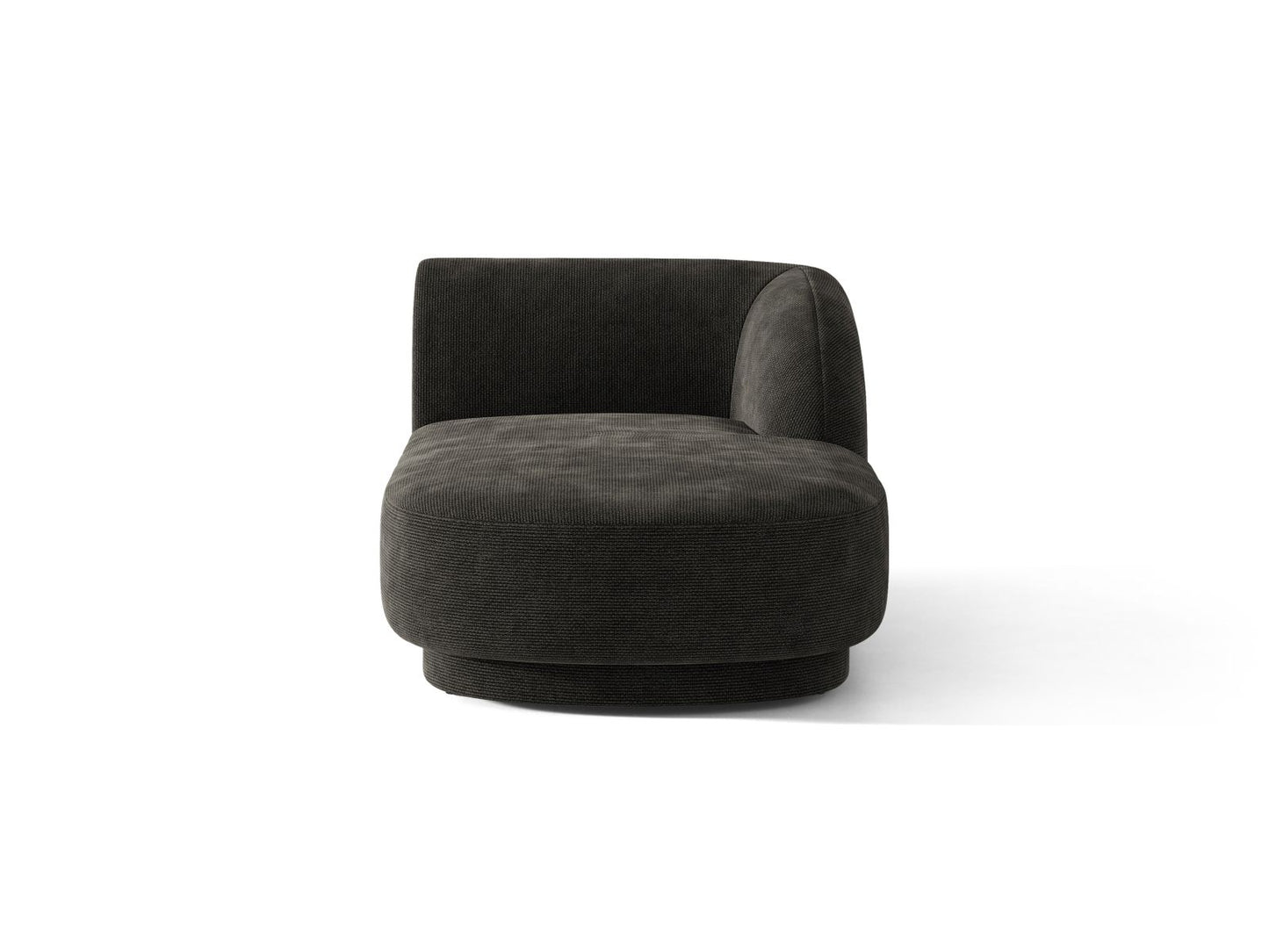 Miley — Chaise Longue Anthracite (Eden 21 Black) Black Plastic Right