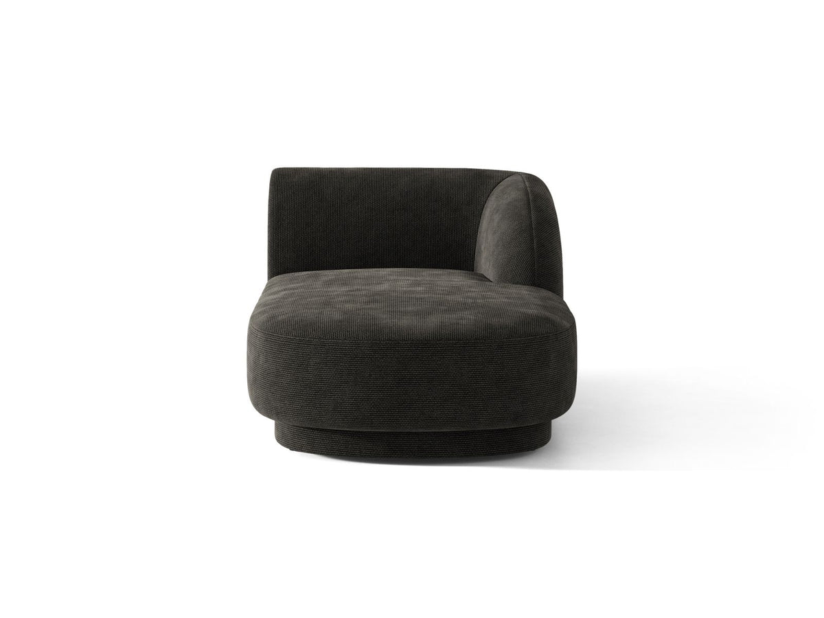 Miley — Chaise Longue Anthracite (Eden 21 Black) Black Plastic Right