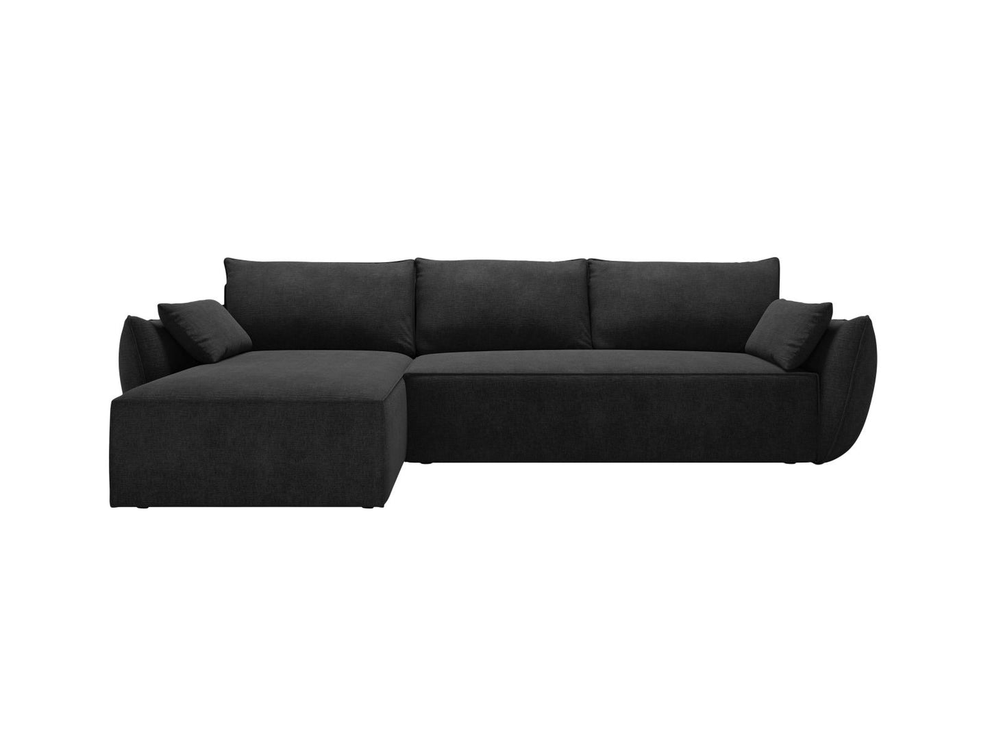 Kaelle — Corner Sofa (252x165x87 cm) Black (Over The Horizon 99) Left