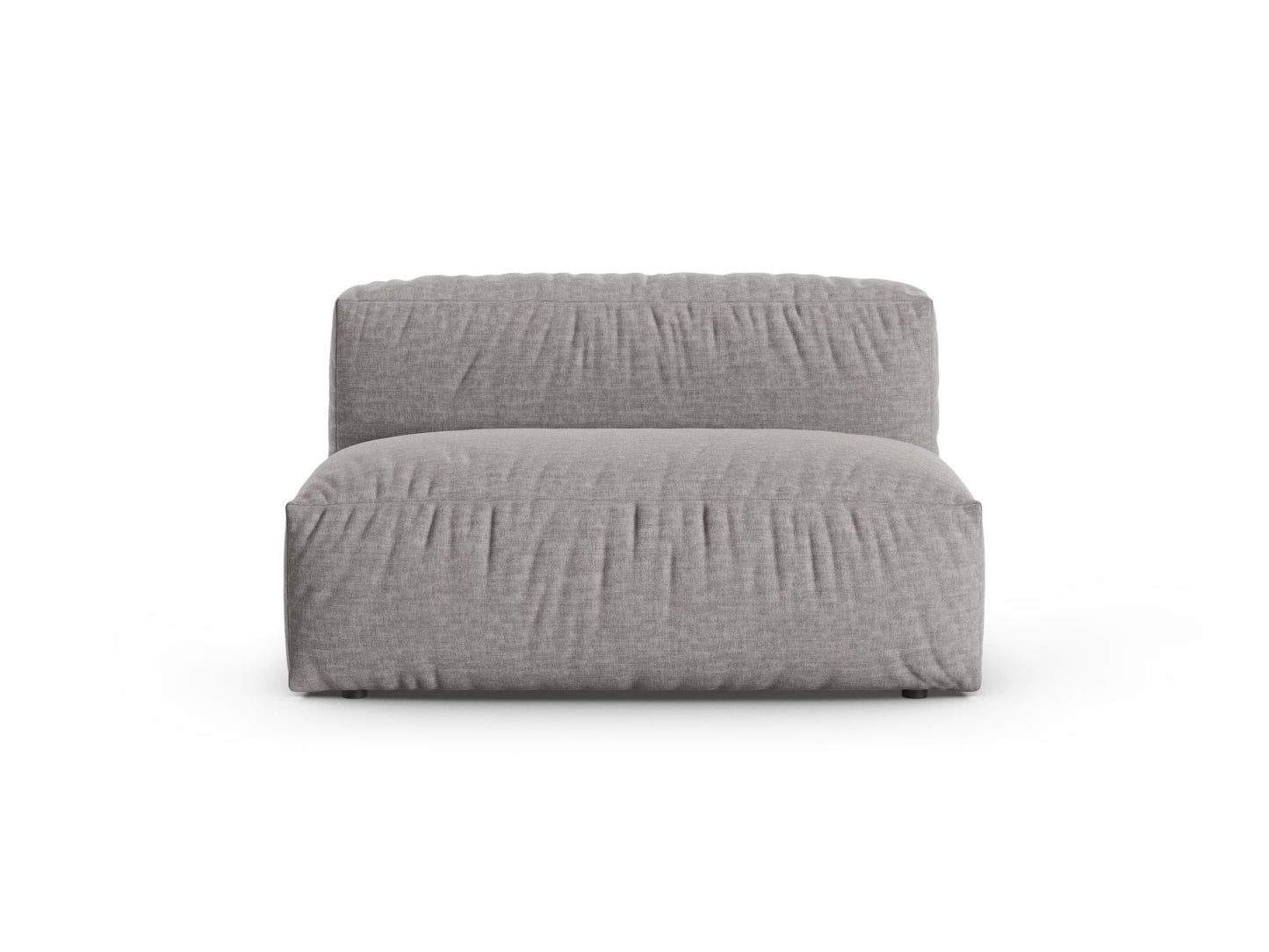 Martina — Modular Sofa Light Grey (Boston Light Grey) Black Plastic