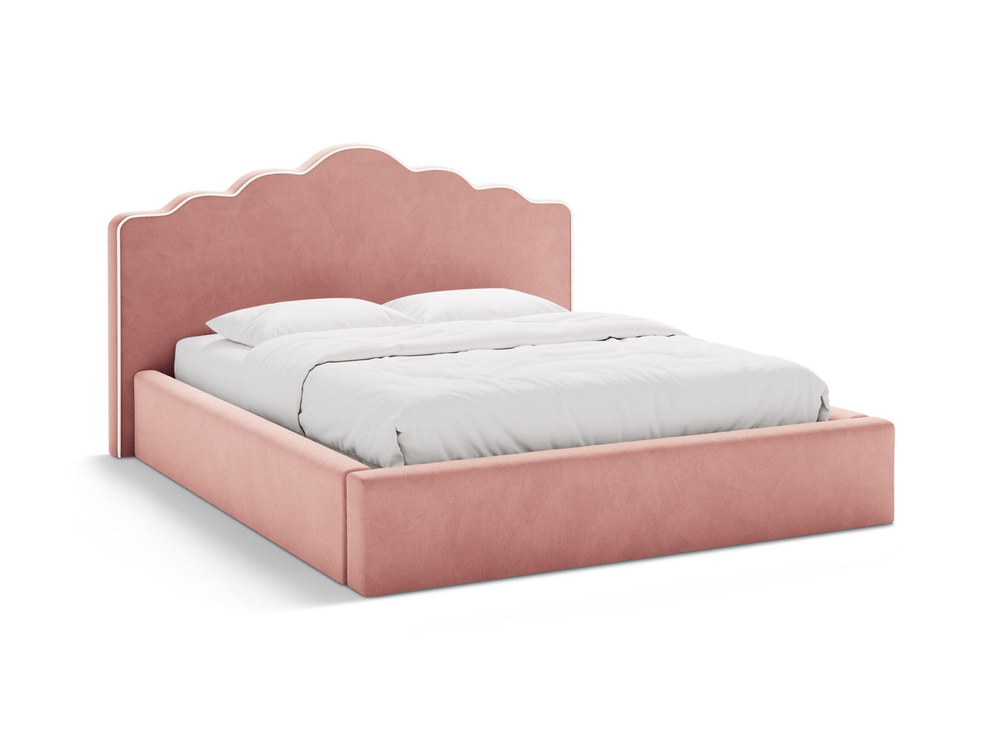 Dream — Bed (180x222x122 cm) Ivory && Pink (Magic Velvet 2256 && Magic Velvet 2257)