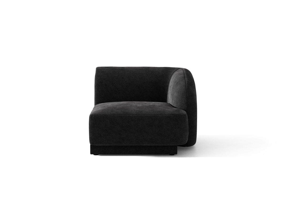 Miley — Modular Sofa Black (Haga 19) Black Plastic Right
