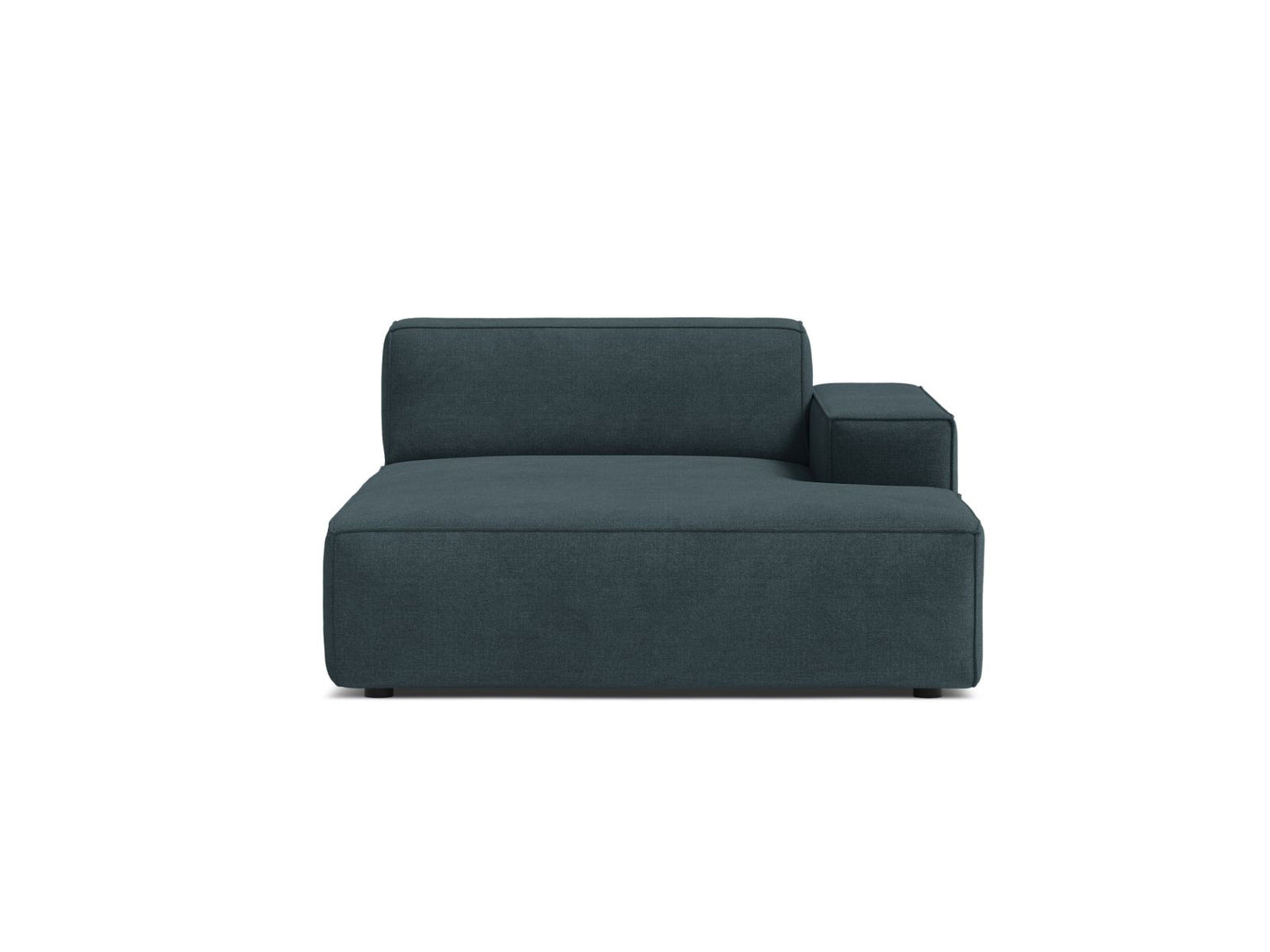 Jodie — Chaise Longue Deep Petrol (Liberty 13) Black Plastic Right