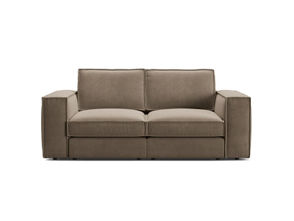 Pola — Sofa Grey Brown (Salvador 3) Black Plastic
