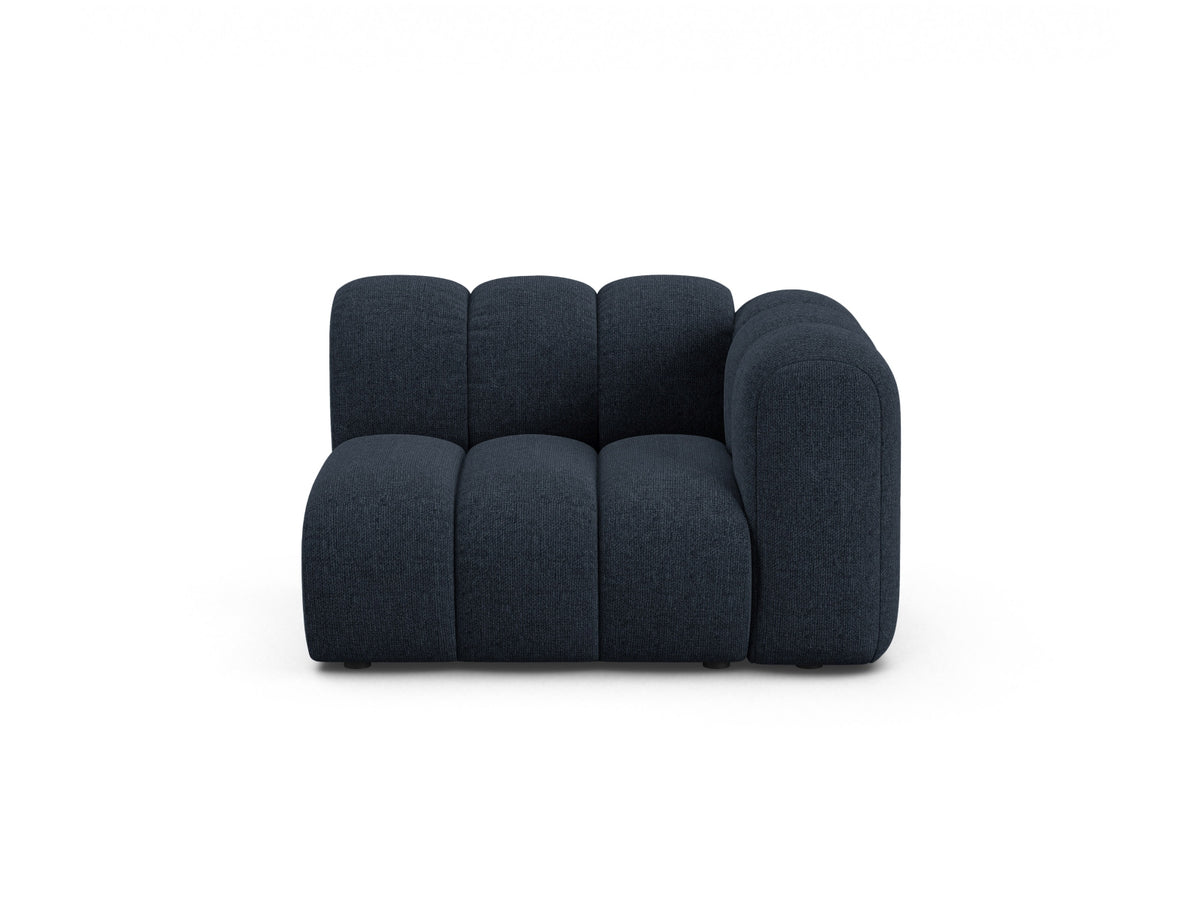 Lupine — Modular Sofa Navy Blue (Eden 16 Deep Blue) Black Plastic Right