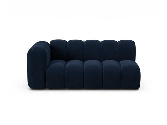 Lupine — Modular Sofa Royal Blue (Salvador 5) Black Plastic Left