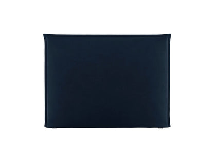 Monica — Headboard Dark Blue (Paris Deep Blue) Black Plastic