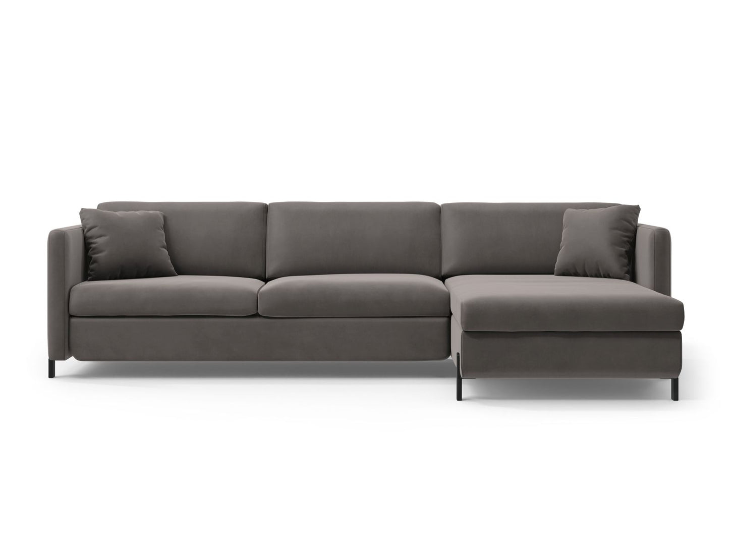 Gloria — Corner Sofa (286x170x88 cm) Grey (Salvador 17) Right