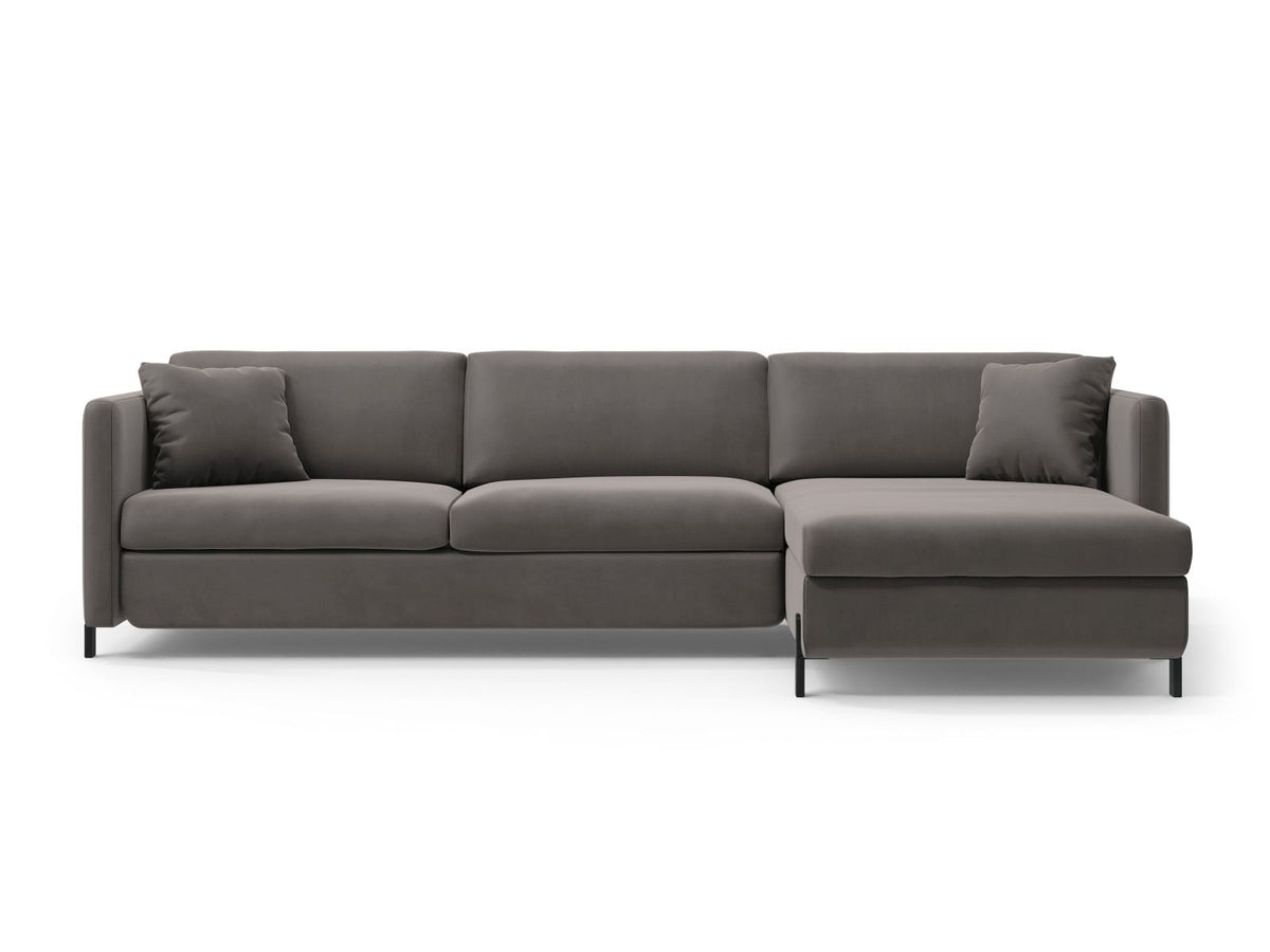 Gloria — Corner Sofa (266x170x88 cm) Grey (Salvador 17) Right