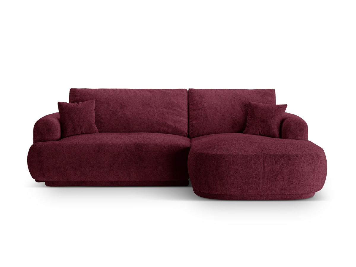 Ella — Corner Sofa (271x174x88 cm) Burgundy (Sorella 59) Right