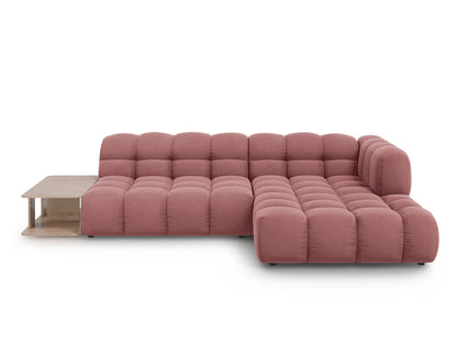 Sky — Corner Sofa Flamingo (Casino Salmon) Black Plastic Right