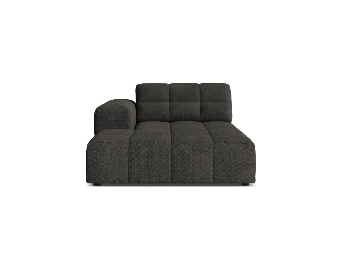 Jennifer — Chaise Longue (108x167x78 cm) Dark Grey (Eden 20 Graphite) Left